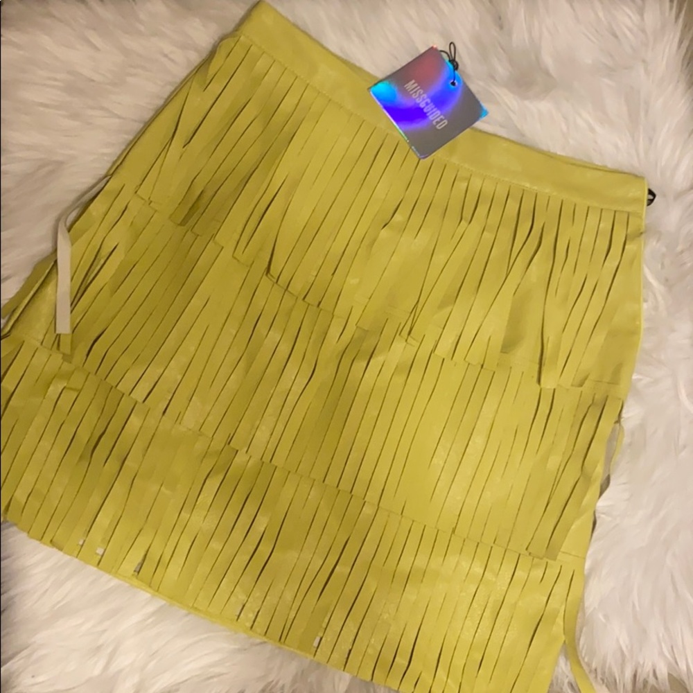 Like Faux Fringe Skirt